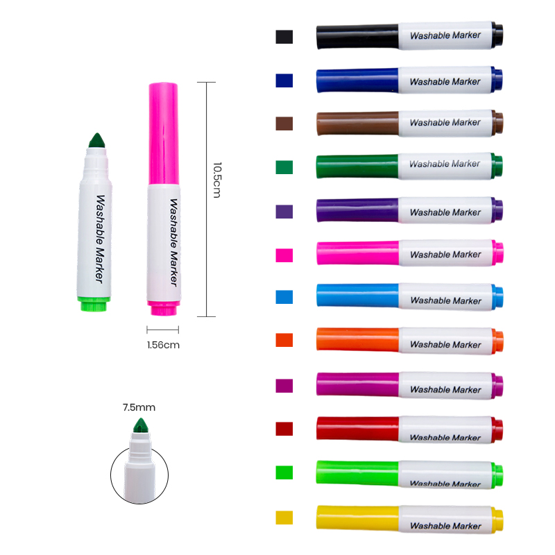 Короткий толстый гладкий акварельный маркер