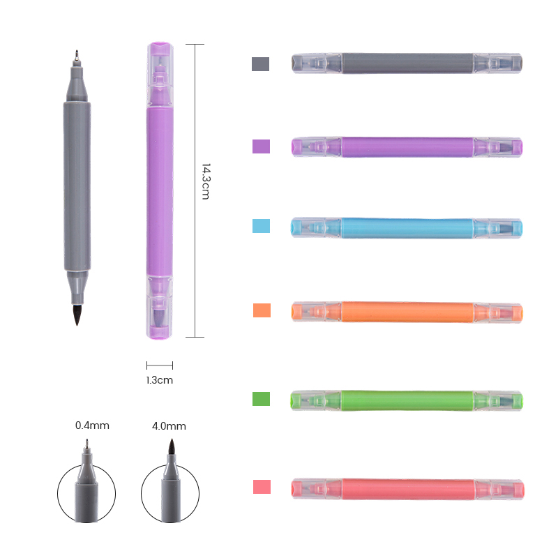 Пастельная тонкая гладкая удобная двухсторонняя ручка