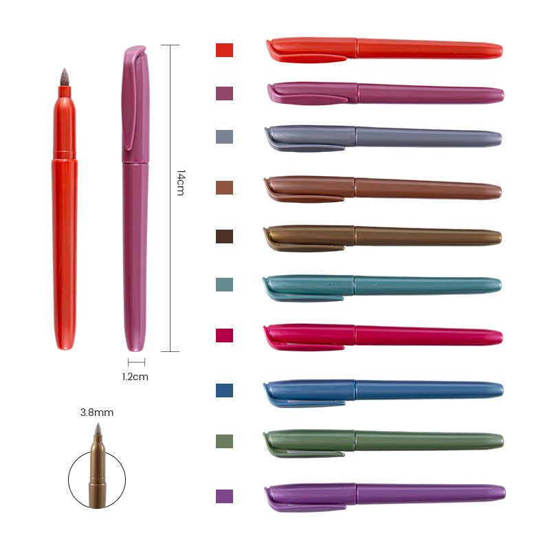 Металлическая маркерная ручка с головкой щетки