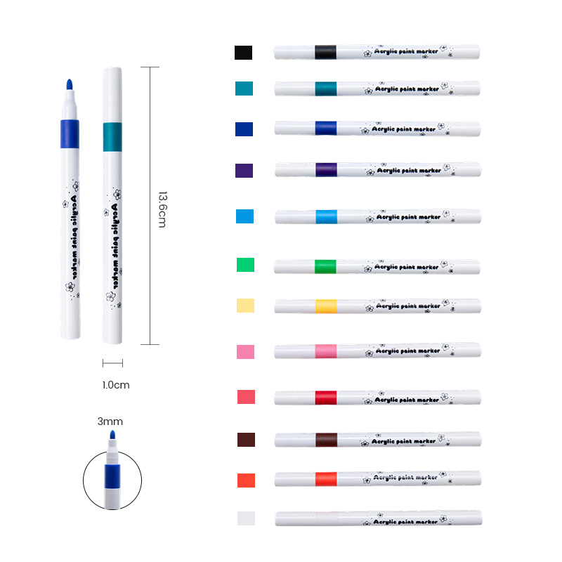 Белый акриловый маркер с узором