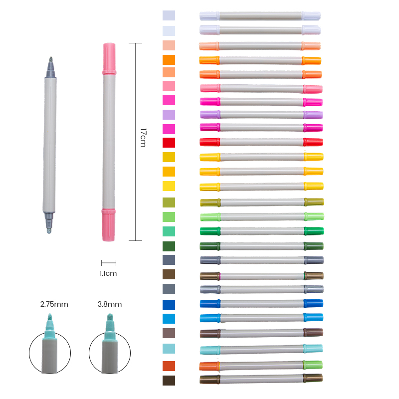 Акриловый маркер с двойной головкой
