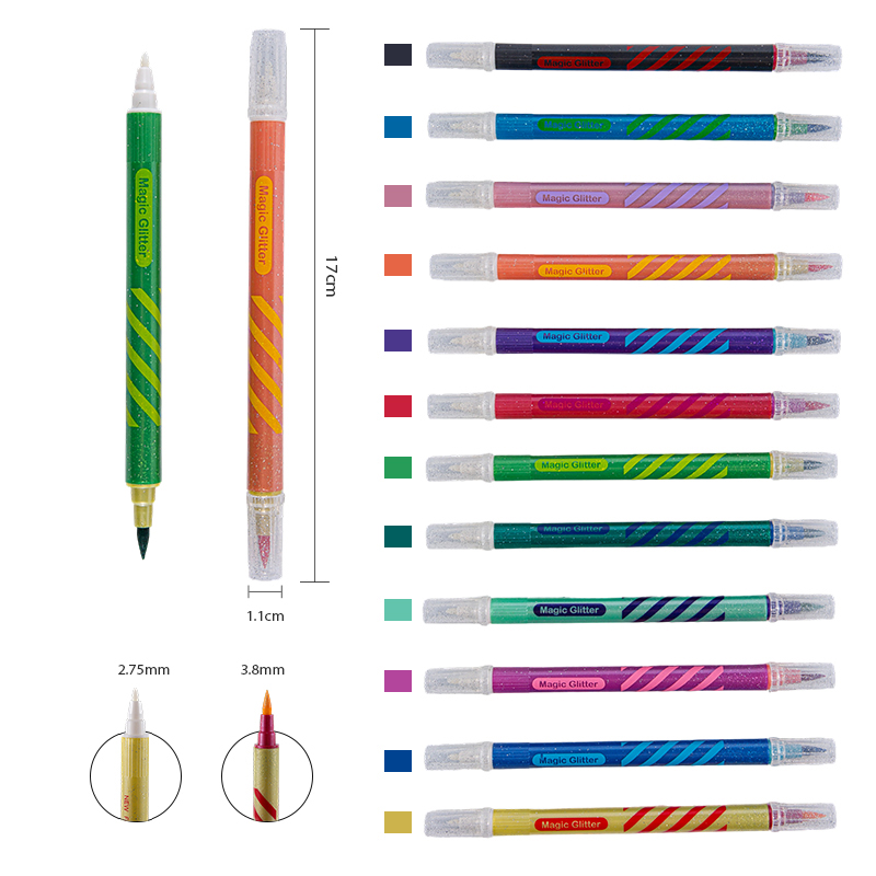 Цветной маркер Flash Glitter, меняющий цвет