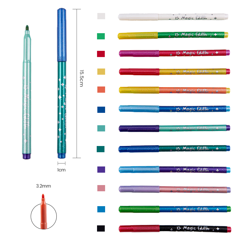 Цветной маркер Flash Glitter, меняющий цвет