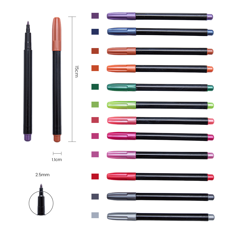 Различные цвета Металлические цвета Металлическая маркерная ручка