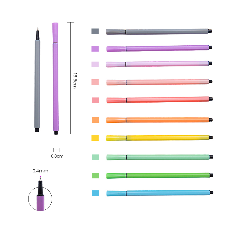 Простая черная ручка с тонким слоем